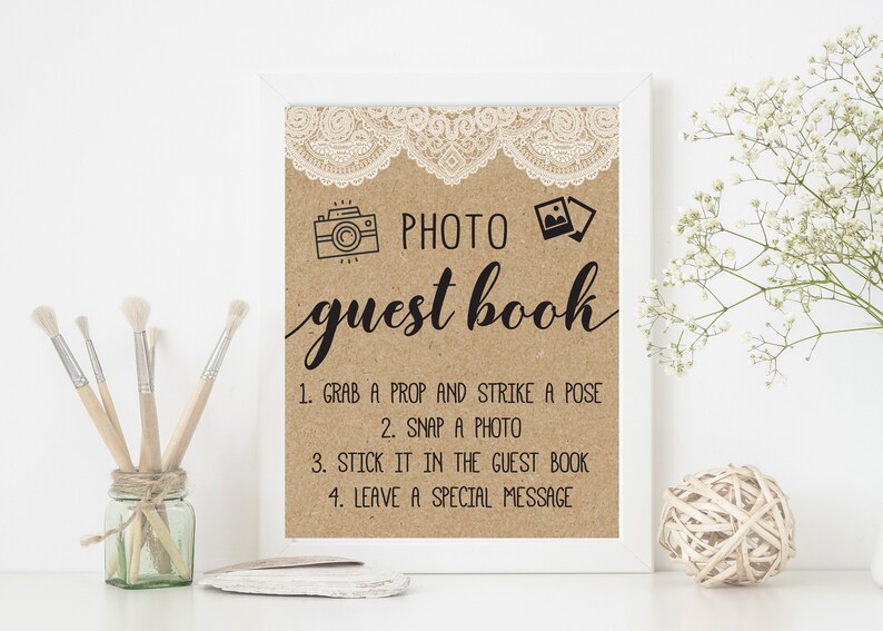 Photo Guest Book Sign Baby Shower Game Rustic Baby Shower Etsy Photo Guest Book Sign Baby Shower Game Rustic Baby Shower Etsy
