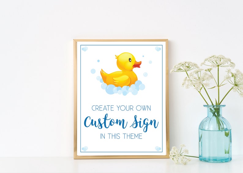 PINK RUBBER DUCKY 24 Personalized Baby Shower Advice Cards