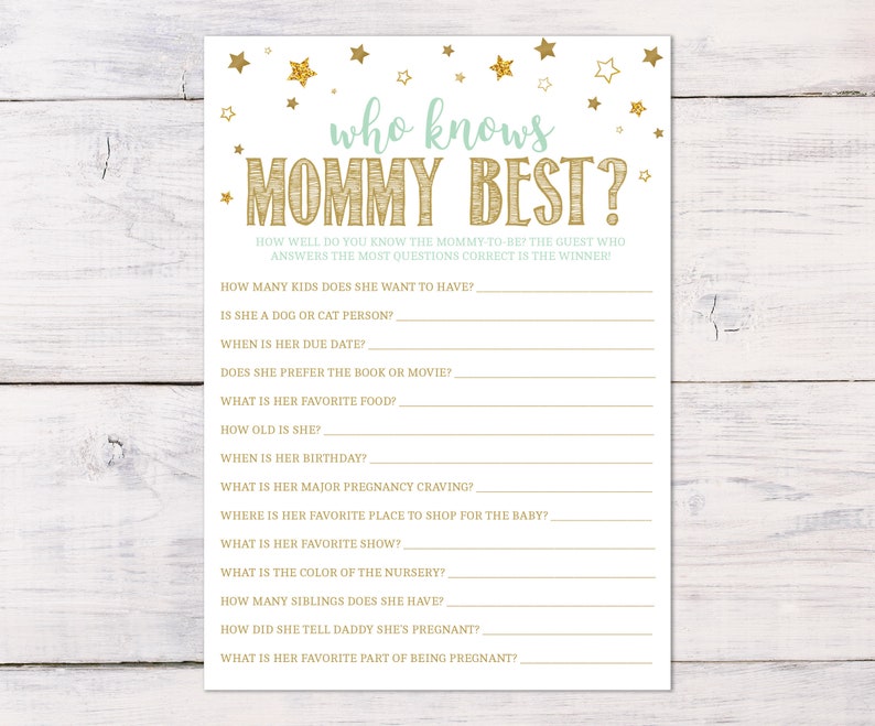 Who Knows Mommy Best Baby Shower Games Mommy Trivia Game Etsy Who Knows Mommy Best Baby Shower Games Mommy Trivia Game Etsy