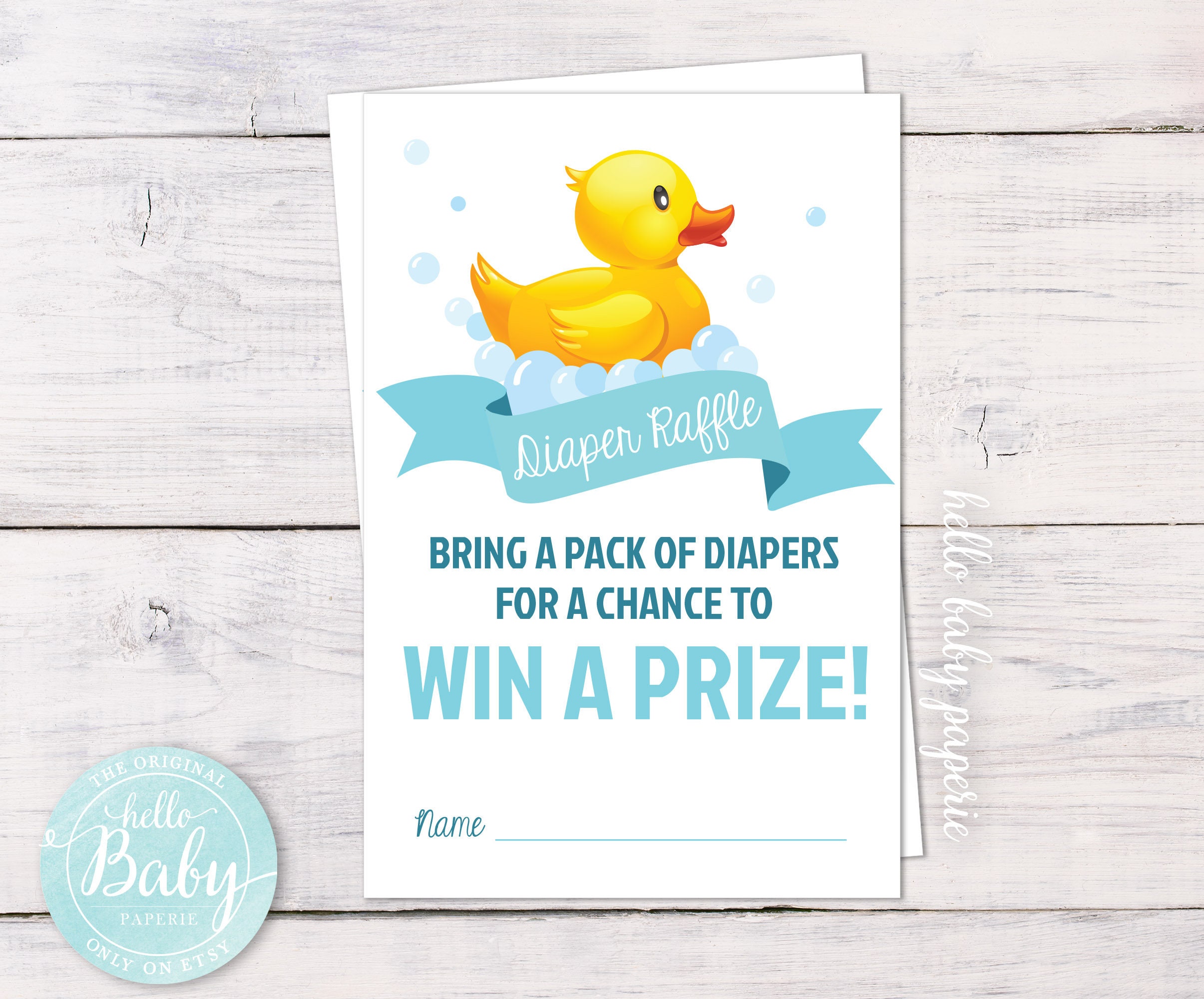 Diaper Raffle Tickets Rubber Duck Baby Shower Rubber Duck Etsy