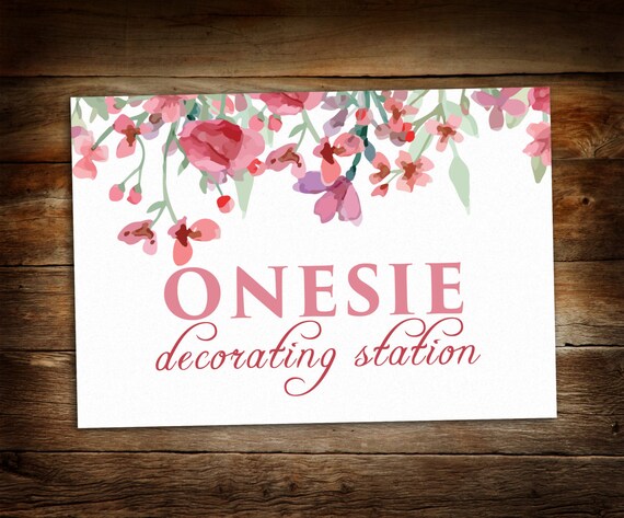 Decorate A Onesie Sign A Onesie Flower Baby Shower Etsy