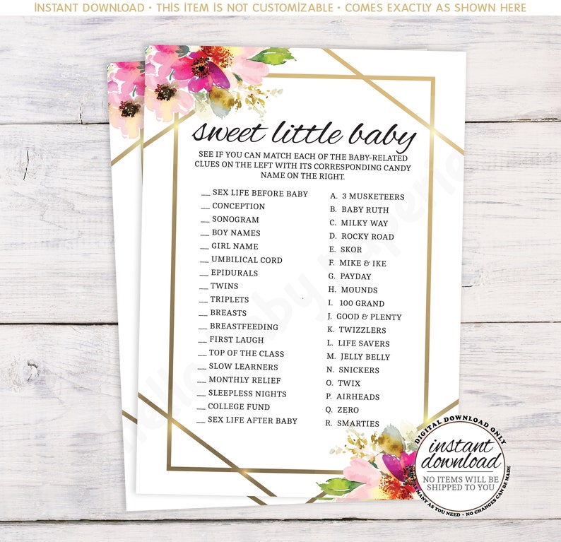 Sweet Little Baby Candy Bar Baby Game Baby Shower Ideas Etsy Sweet Little Baby Candy Bar Baby Game Baby Shower Ideas Etsy