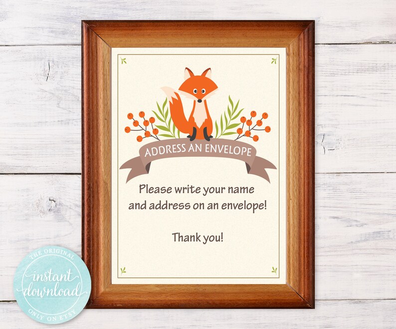 Baby Shower Address An Envelope Sign Please Write Your Name Image 0