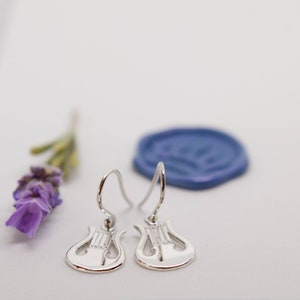 Sterling silver Harp earrings