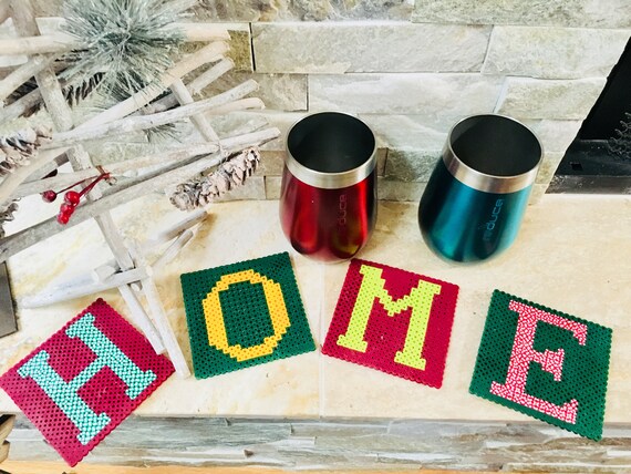 Hama Bead Coasters Christmas Home Musical Notes Unique Etsy
