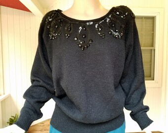 black sequin sweatshirt