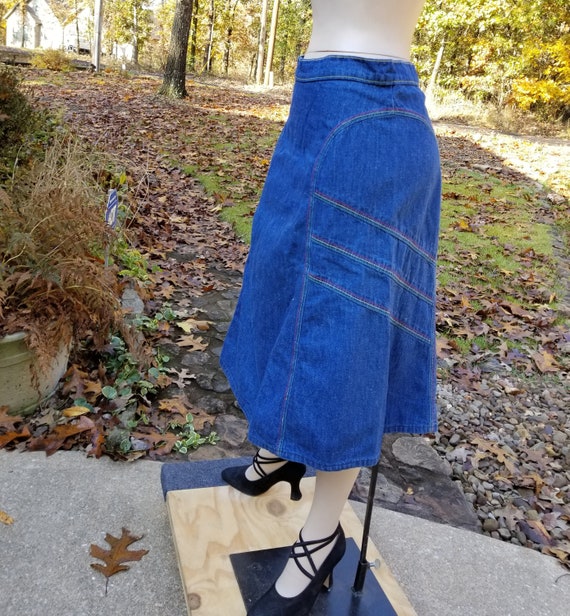 jcpenney blue jean skirts