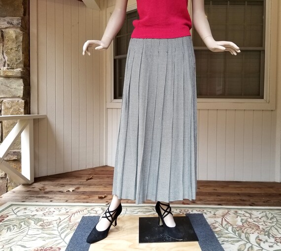 Vintage 1980s Skirt Southwest Pleated Womens Small Long