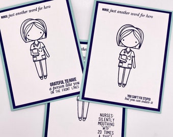 Funny Nurse Card Set – Handmade Hero Thank You Cards