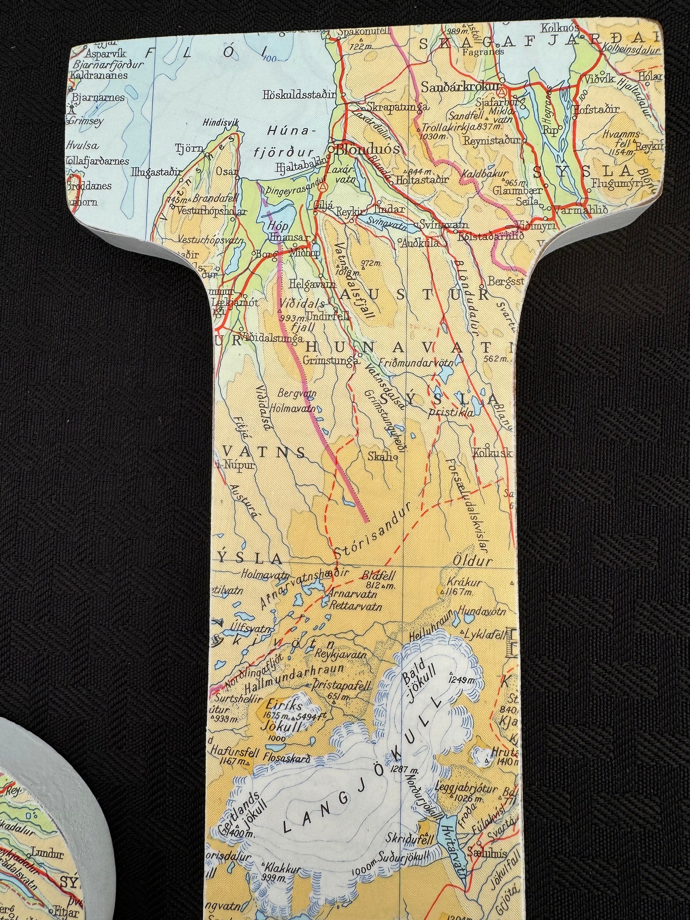 J, Iceland Map, Unique Wooden Letter Wall Hanging, Travel Themed Decor ...