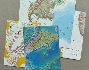 Atlas Map Envelopes (5) – A2 Size, Travel Theme Stationery