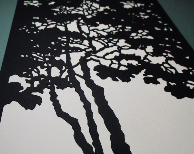 Tree Silhouette Paper Cutting Art - Etsy