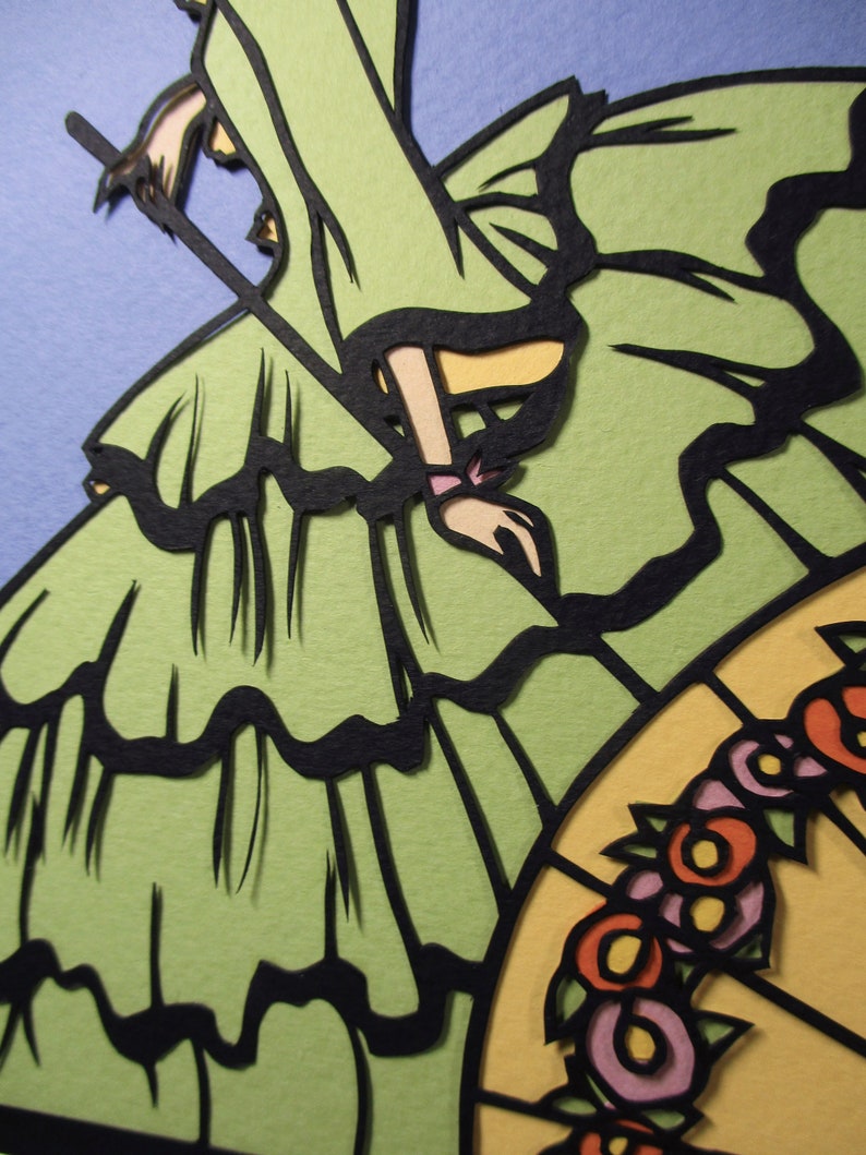 The Dress Handmade Paper Cutting Wall Art