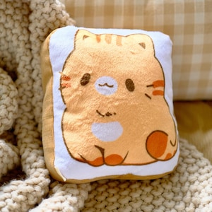 Flipped Cat Toast Plush