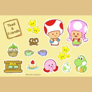 Toad and Friends Sticker Sheet