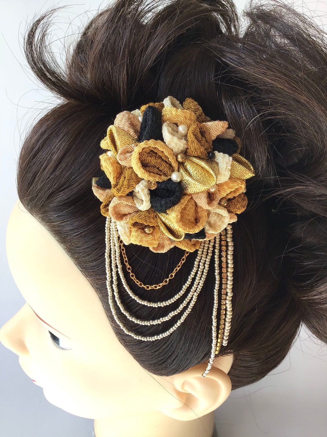 Japanese traditional kimono kanzashi hair clips Etsy