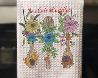 Floral Spoons - Digital Embroidery Design