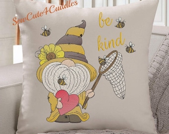 Be Kind Gnome - Digital Embroidery Design