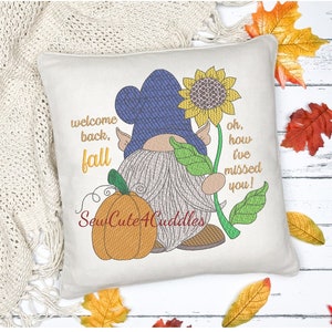 Welcome Back Fall - Digital Embroidery Design
