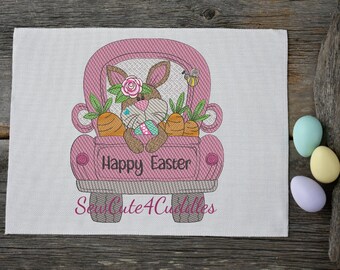 Happy Easter Truck - Digital Embroidery Design