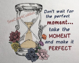 Perfect Moment Hourglass - Digital Embroidery Design