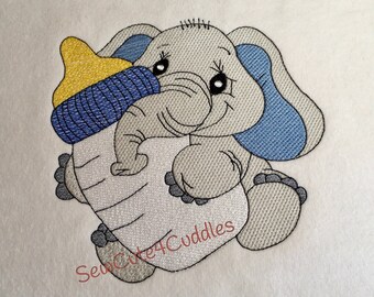 Baby Boy Elephant / Baby Girl Elephant - Digital Embroidery Design