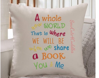 A Whole New World / Reading Pillow Embroidery