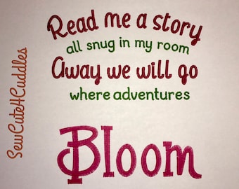 Read Me a Story - Bloom / Reading Pillow Embroidery