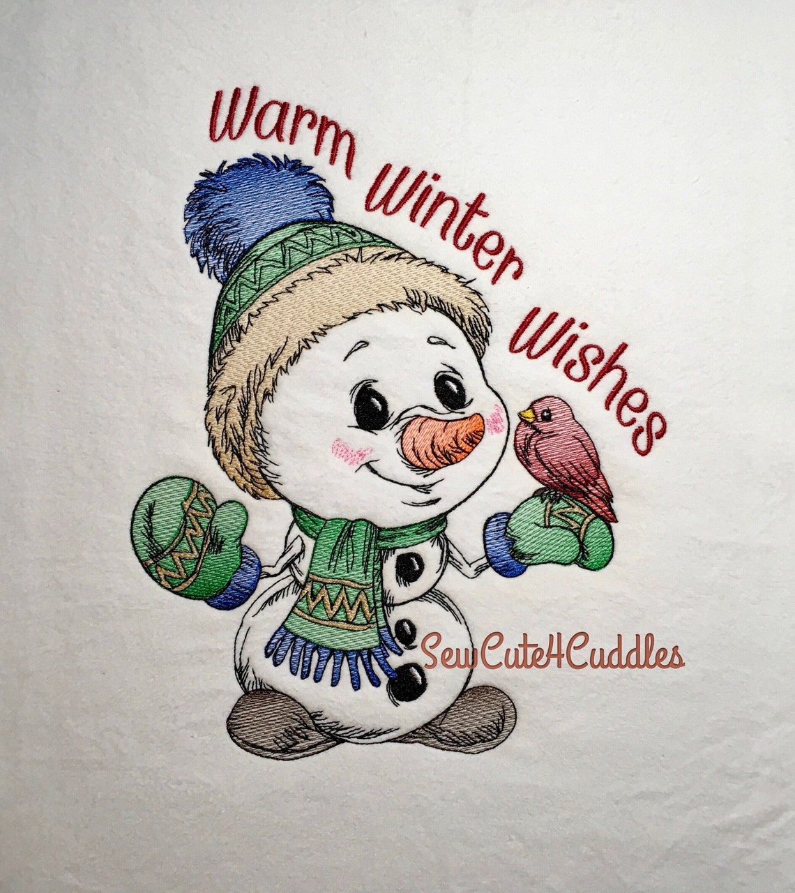 Warm winter wishes snowman digital embroidery design  etsy canada