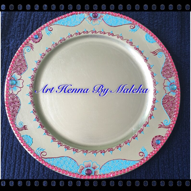 HANDMADE Charger Plate / Henna Thaal / Mehndi Thaal / Pooja Etsy