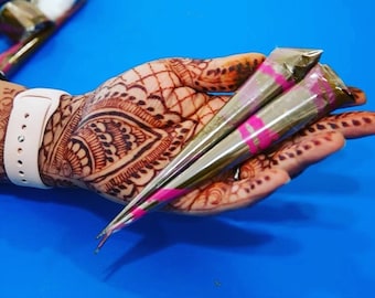 Create Beautiful Henna Designs with All-Natural Henna Cones - Priority Shipping and Wholesale Available