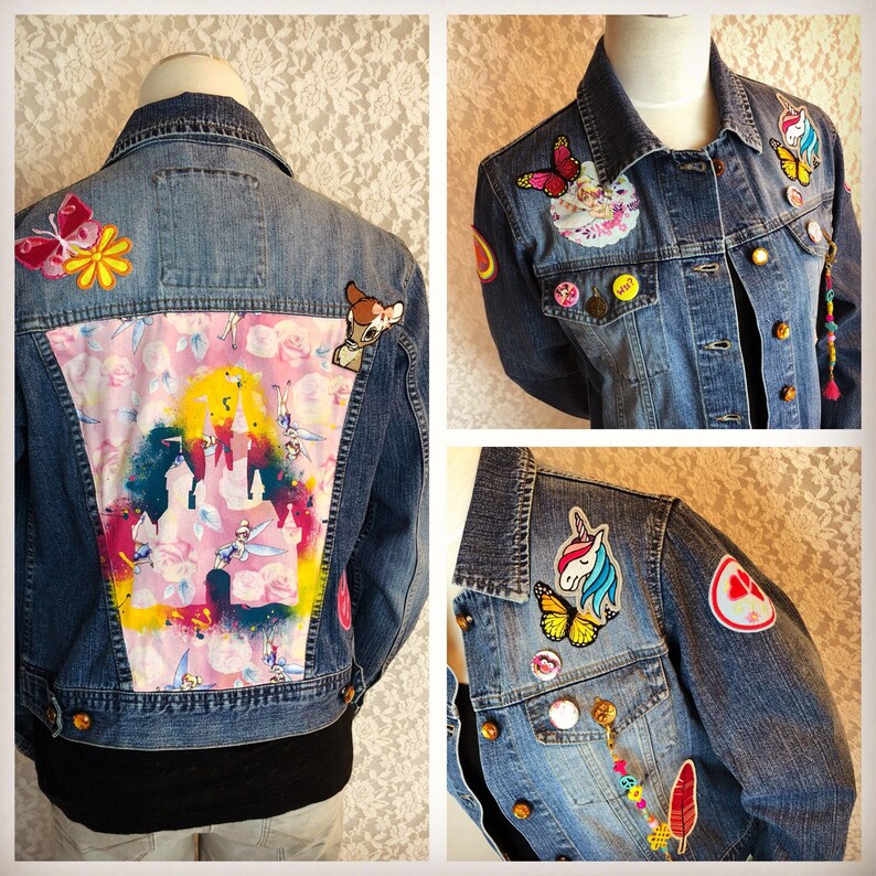 tinkerbell denim jacket