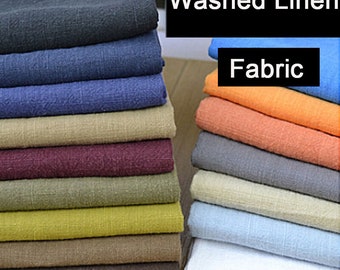 Pure 100% LINEN Fabric, Washed Linen Fabric, Softened LINEN Fabric, Eco Friendly Fabric for Sewing, DIY, By the Half Yard