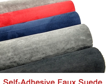 Faux Suede Fabric, Self-Adhesive Fabric, Repair Patch, Stretch Faux Suede Fabric,  Soft Suede Fabric, Microsuede Fabric, By the Half Yard