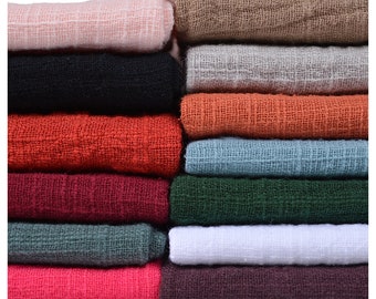 Solid Linen Yarn Fabric, Bamboo Texture Pure Flax Linen Spring Summer Fabric Clothing Fabric, Cotton Linen Fabric, By The Half Yard