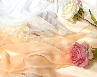 Ombre Chiffon Fabric, Ombre Fabric, Chiffon Fabric, Sheer Fabric, Dress Fabric, Gowns Costume Fabric, By the Yard