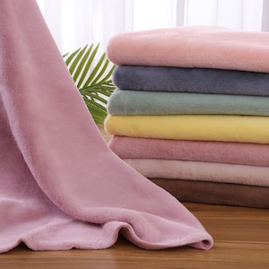RABBIT Soft Faux Fur SOLID Fabric, Super Soft Plush Fabric, Fursuit Fur, Minky Blanket Fabric, Stuffed Toys Sewing Fabric, By The Half Yard