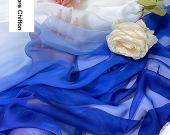 Ombre Chiffon Fabric, Ombre Fabric, Chiffon Fabric, Sheer Fabric, Dress Fabric, Gowns Costume Fabric, By the Yard