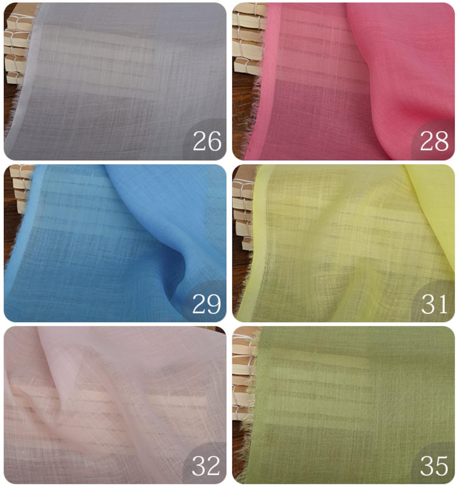 Tecido Rami 100% Nature Ramie Sheer Fabric, Lightweight Ramie Fabric, Natural ...