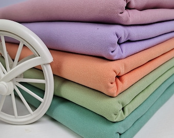 Tissu denim coloré, tissu denim 100 % coton, tissu denim sergé, tissu jean, denim doux, tissu à coudre, mètre carré