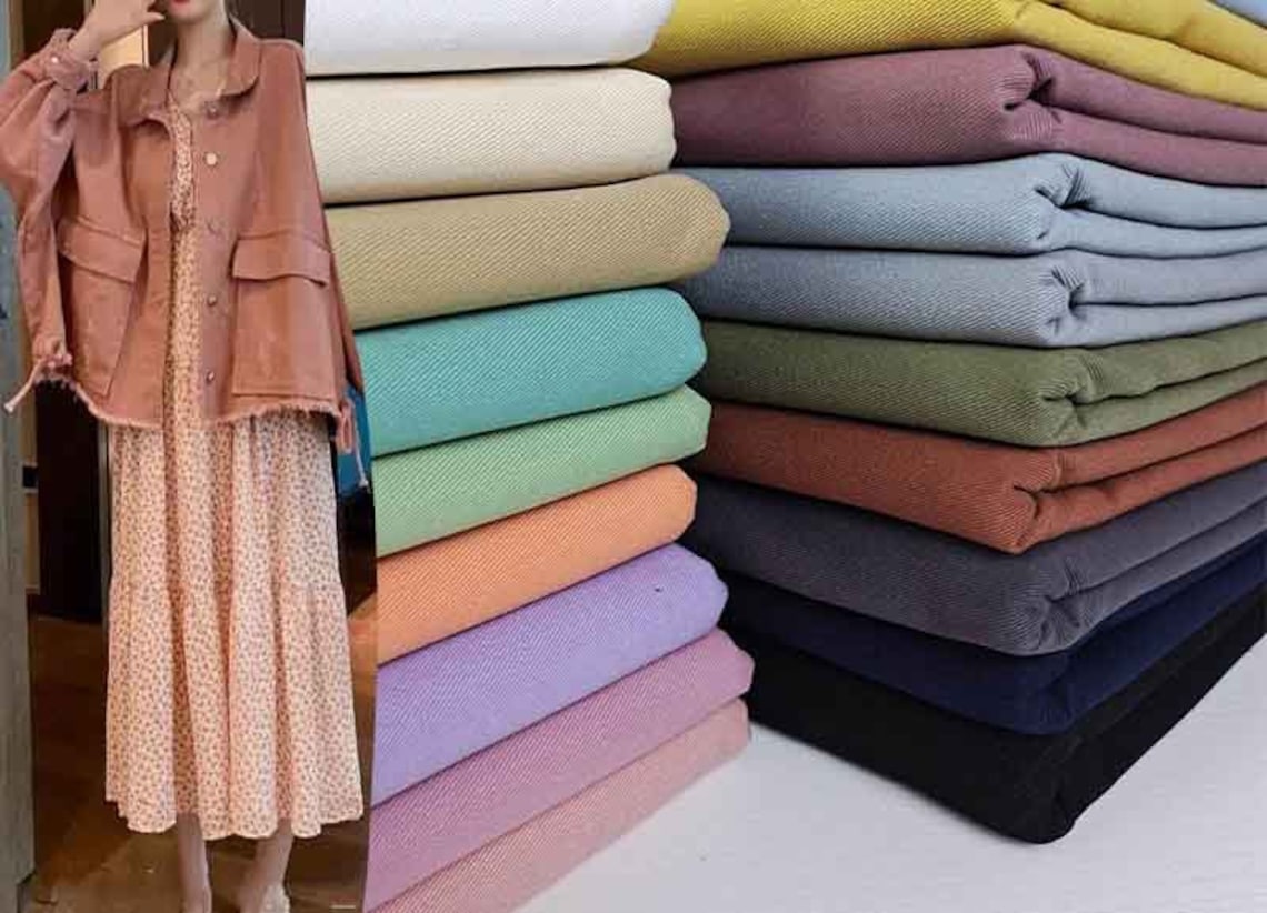 Colored Denim Fabric 100 Cotton Denim Fabric Twill Denim Etsy