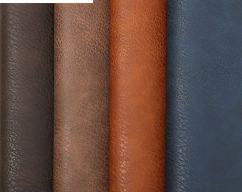 Faux Leather Fabric By the Yard, Crazy Horse Leather Fabric, Fake Leather Fabric, Upholstery Fabric,  Artificial Leather, Sewing Leather