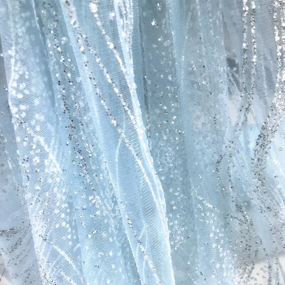 Mesh Fabric With Glitter Wave Style Shiny Mesh Fabricgilding Etsy
