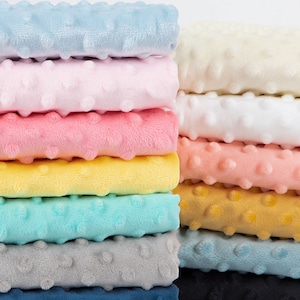 Soft Minky with Small Dots, Cuddle Baby Minky, Minky Fabric, Minky 3d Dots, Crafts, Taggie Blanket, By the Half Yard