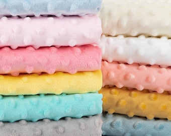 Soft Minky with Small Dots, Cuddle Baby Minky, Minky Fabric, Minky 3d Dots, Crafts, Taggie Blanket, By the Half Yard