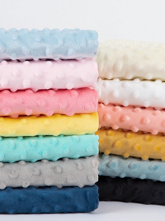 Soft Minky with Small Dots, Cuddle Baby Minky, Minky Fabric, Minky 3d Dots, Crafts, Taggie Blanket, By the Half Yard