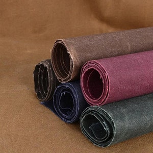 Waxed Canvas Fabric, 8oz, Water Resistant, Waterproof Fabric, Hand