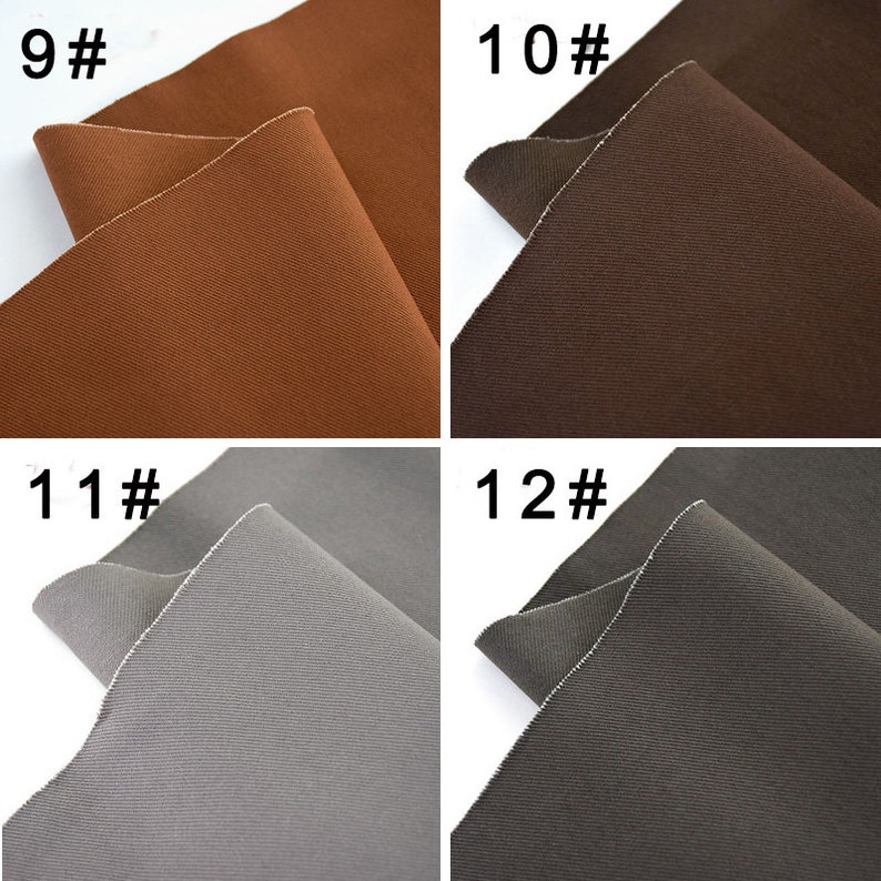 May include: Four fabric swatches, each with a different colour and texture. The swatches are labelled 9#, 10#, 11#, and 12#.