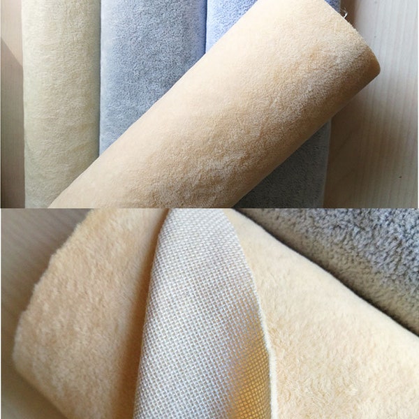 Self Adhesive Fabric, Minky Fabric, Cuddle Fabric, Faux Fur Fabric, Repair Patch, Plush Fabric, By the Half Yard