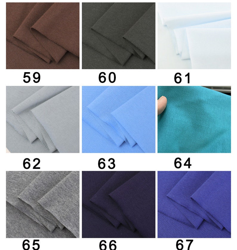 Cotton Jersey Knit Fabric 100% Cotton Fabric Soft Cotton Etsy